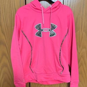 Under Armour Vibrant Pink Hoodie with Logo